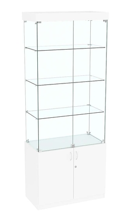 Высокая витрина ИСТРА №701 (задняя стенка - стекло), Белый