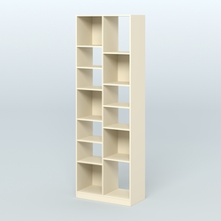 Стеллаж из ДСП серии ЛОФТ №8-2 с полками ДСП, Крем Вайс