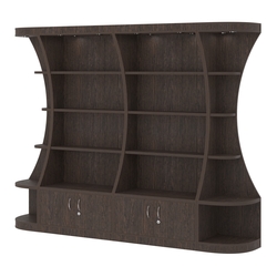  Пристенный высокий стеллаж ГАРАНТ №2, Дуб Венге