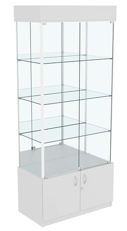 Витрина зеркальная ЛЮКС №6 с подсветкой , Серый