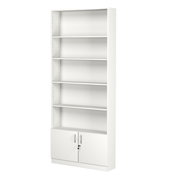 Стеллаж из ДСП с 4-мя полками 200x900 мм серии LEVEL-4 №10 (З/C - ДВП), Белый