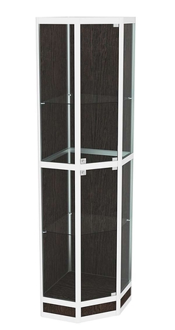 Витрина из профиля пятигранная угловая №4, Дуб Венге