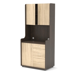 Офисная мини-кухня ЭЛЕГИЯ №3, Дуб Венге и Дуб Сонома