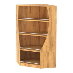 Стеллаж Гарант угловой низкий №2-О с ограничителями, Дуб Золотистый