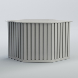 Ресепшен - стол угловой серии ПРИЛИВ №10, Серый