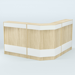 Ресепшен серии ПРАЙМ №5Б угловой, Дуб Сонома + Белый