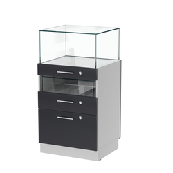 Прилавок ювелирный "Диаманд" №2-600, ЛДСП серый +МДФ графит