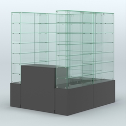 Павильон ИСТРА (глубина витрин-300мм) №1в (2, 70 кв.м), Черный
