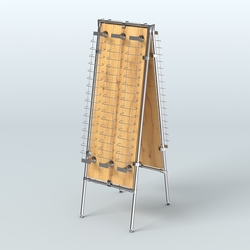 Напольная стойка Хром под очки №5-Д24 Шалаш (открытого доступа), Дуб Золотистый