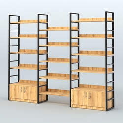 Комбо стеллажей с полками STRONG - АЛЬФА №4 (2860 мм), Дуб Золотистый