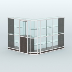 Павильон из профиля угловой №3г (5,5 кв.м), Дуб Венге