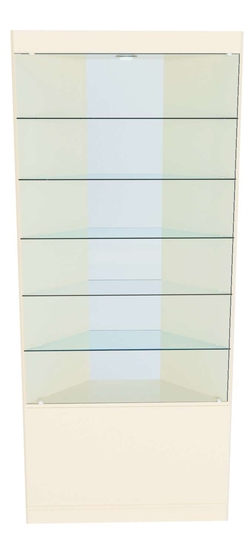 Витрина №5 из ДСП (угловая), Крем Вайс