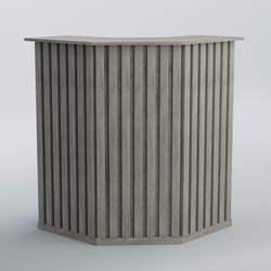 Ресепшен угловой серии ПРИЛИВ №3, Бетон Чикаго светло-серый F186 ST9