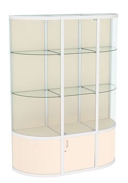 Витрина из профиля с секторами №2 (1,5 метра), Крем Вайс