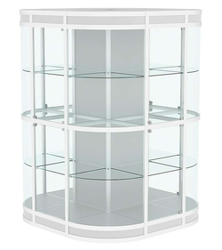 Витрина из профиля островная закругленная с секторами №3, Серый