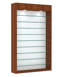 Витрина настенная №2-7Г открытая с фризом, Орех