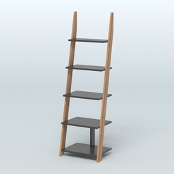 Торговая пристенная стойка ЛОФТ №1-650 малая, Орех + Черный