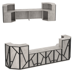 Ресепшен серии ЛОФТ - АЛЬФА КОМБО №12, Бетон Чикаго светло-серый F186 ST9