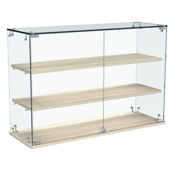 Витрина Истра настольная №29-ДП с прямыми полками из ДСП, Дуб Сонома