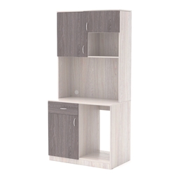 Офисная мини-кухня ПРАКТИК №5, Ясень Анкор светлый + Ясень Анкор темный