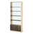 Стеллаж из ДСП с 4-мя полками 250x900 мм серии LEVEL-4 №11-1 (З/C - СТЕКЛО) Дуб Сонома + Дуб Венге