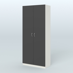 Аптечный шкаф широкий для одежды персонала №4, Белый и Черный