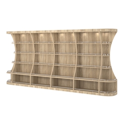 Пристенный высокий стеллаж ГАРАНТ №4-О с ограничителями, Дуб Сонома