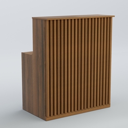 Ресепшен прямоугольный серии ВЕРТИКАЛЬ №1, Орех