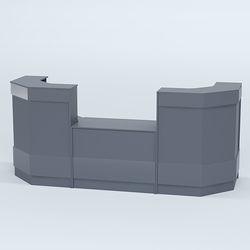 Ресепшен серии ПРАЙМ №7Б со столом выдачи, Темно-Серый