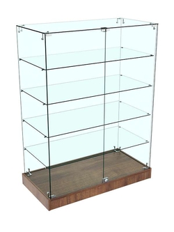 Прилавок Истра стеклянный №129 (закрытый), Орех