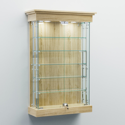 Витрина для музеев "Коллекция" настенная №1-5А-РЕГ, Дуб Сонома