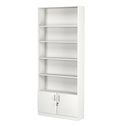 Стеллаж из ДСП с 4-мя полками 250x900 мм серии LEVEL-4 №11 (З/C - ДВП), Белый