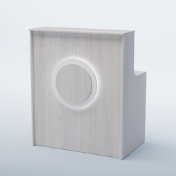 Ресепшен прямоугольный КРУГ №1, Ясень Анкор светлый