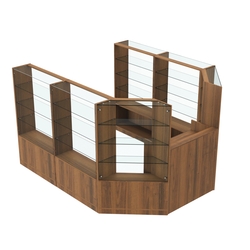 Торговый пристенный островок ГРАЦИЯ №7 (открытый) (5.24 кв.м), Орех