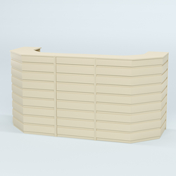 Ресепшен серии ПРАЙМ №6А со скошенными углами, Крем Вайс