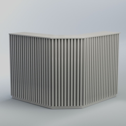 Ресепшен Г-образный серии ВЕРТИКАЛЬ №4, Серый