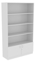 Стеллаж из ДСП серии Эконом №1-3 с дверками 410 мм Серый