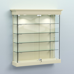 Витрина для музеев "Коллекция" настенная №2-4-РЕГ, Крем Вайс