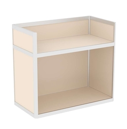 Прилавок под кассу из профиля №5  (открытый), Крем Вайс