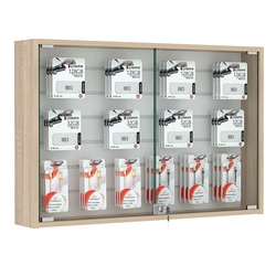 Витрина настенная №3-1Б широкая, Дуб сонома