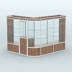 Павильон из профиля угловой №2а (5,5 кв.м), Орех