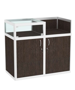 Прилавок под кассу из профиля №2  (закрытый), Дуб Венге