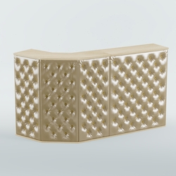 Ресепшен БАРОН №5 (карета золото), Дуб сонома + Экокожа золотистая