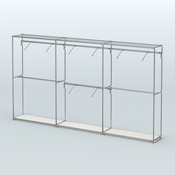 Торговая система ХРОМ без ДСП 3600 мм с поручнями №6, Белый