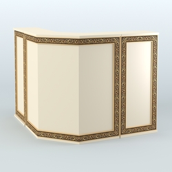 Ресепшен Г-образный серии БАРОККО №4, Крем Вайс