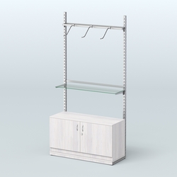 Система ЭЛЕГАНТ №6 без ДСП с тумбой T22 (1200 мм), Ясень Анкор светлый