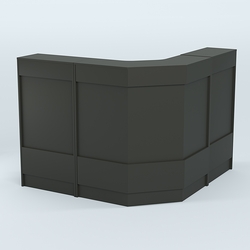 Ресепшен Г-образный серии ПРАЙМ №4Б, Черный