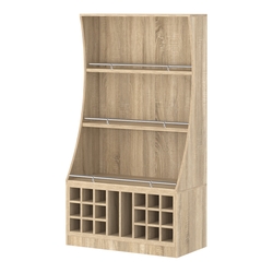 Стеллаж Гарант низкий №2-5-900-О с ограничителями, Дуб Сонома