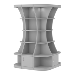 Островной высокий стеллаж ГАРАНТ №7, Серый