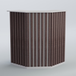 Ресепшен угловой серии ПРИЛИВ №3, Ясень Анкор светлый + Ясень Анкор темный